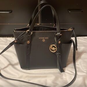 Michael Kors Black Leather Tote Bag